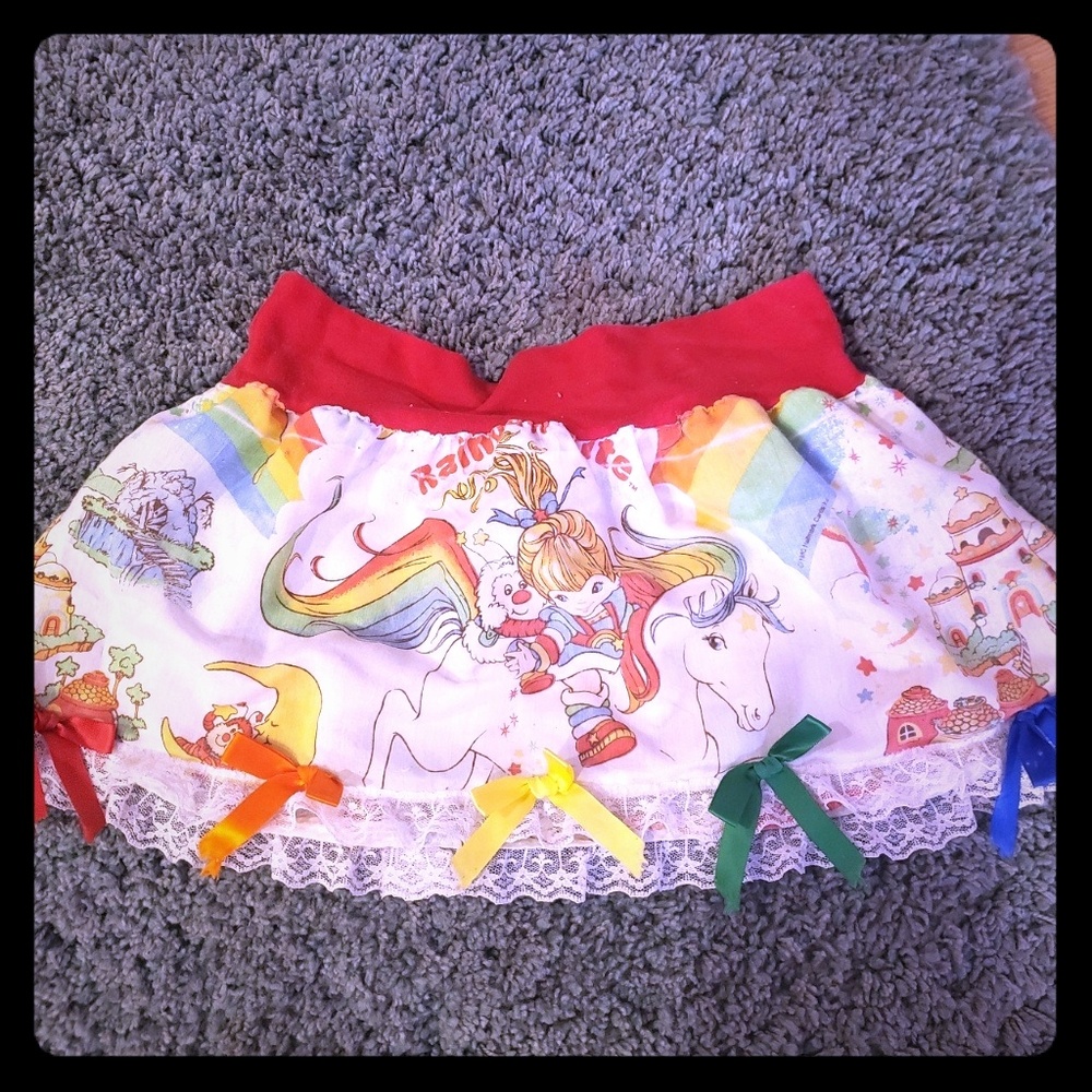 Rainbow brite handmade vintage skirt